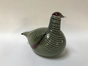 A glass Nuutajarvi model of a seated Dove, W 20cm
