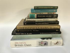 A collection of glass related books, various