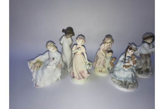 Six Coalport figures and a Nao figure - Image 3 of 3