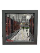 James Downie framed oil on canvas 'Gas street Stoc