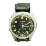 Timor military wristwatch with crows foot on the b