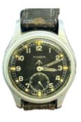 Timor military wristwatch with crows foot on the b