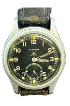 Timor military wristwatch with crows foot on the b