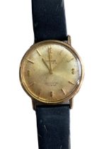 1970s Ladies Omega seamaster deville 9ct gold cased,