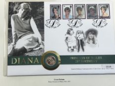 Diana princess of Wales Full sovereign coin cover