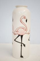 Moorcroft large vase flamingos