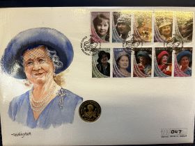 24 carat gold 50 pound coin gold first day cover p