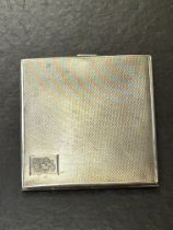 Silver cigarette case Birmingham hallmark Weight 9