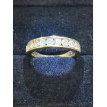 Iliana 18ct Gold half eternity ring set with 11 di