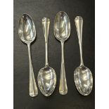 4 Silver serving spoons London all with retail mak