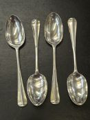 4 Silver serving spoons London all with retail mak