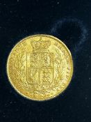 1853 Shield back full sovereign
