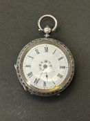 Victorian silver fob watch c1881 currently ticking