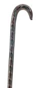 Victorian multi coloured glass walking stick Lengt