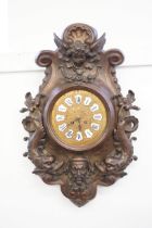 Bronze Neptune wall clock