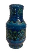 Aldo Londi Bitossi blue and green vase, 30cm