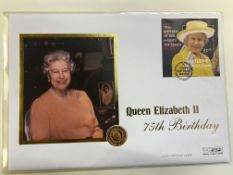 Queen Elizabeth 75th birthday 25 pound gold coin f