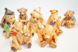 10 Limited edition Bloor china teddy bears