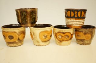 Collection of West German plant pots