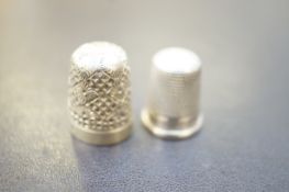 Two silver thimbles, Birmingham