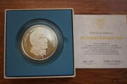 1973 Panama 20 balboas coin contains a minimum of