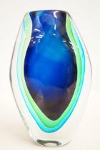 Murano heavy art glass sommerso vase Height 25 cm