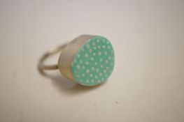 Silver & enamel Clare Allain ring