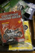 Large collection of model motorbikes and magazines