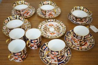 Collection of Royal crown derby cups & saucers