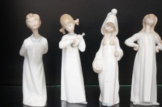 Four Lladro child figurines