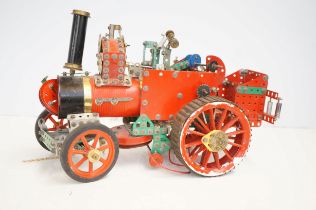 Large Meccano scratch built steam train