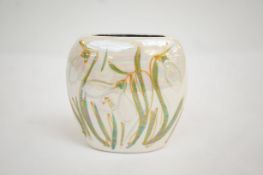 Anita Harris small snowdrops lustre vase, signed i