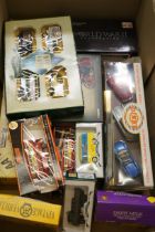 Box of model vehicles