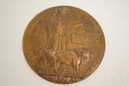 Frank Poynton bronze memorial plaque