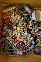 Box of costume jewellery