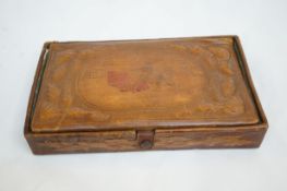 Leather lidded box