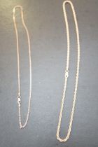 Two silver gilt necklaces