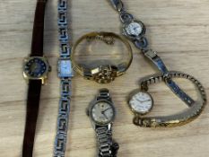 Six ladies watches including Rone, Rotary, Accuris