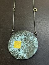 Claire Allain silver chain & mixed metal pendant