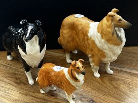 3 Beswick dogs