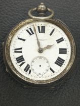 Silver pocket watch chester hallmark- spare/repair