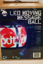 Led moving message ball