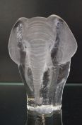 Royal krona Sweden frosted glass elephant Height 1