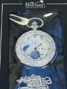 Heritage collection mechanical wind pocket watch w
