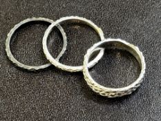 3 Louise Billgren rings (Danish)