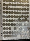 Large collection of 6 pence coins