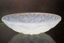 French opalescent bowl stamped made in France Diam