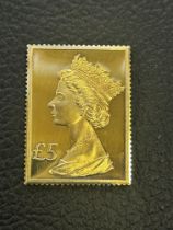 Silver gilt stamp 5GBP