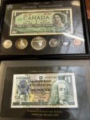 Canadian centennial commemorative coin & note coll