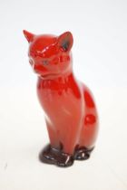 Royal Doulton flambe cat Height 13 cm